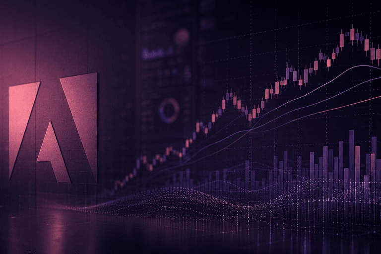 Futuristic finance and tech visualization