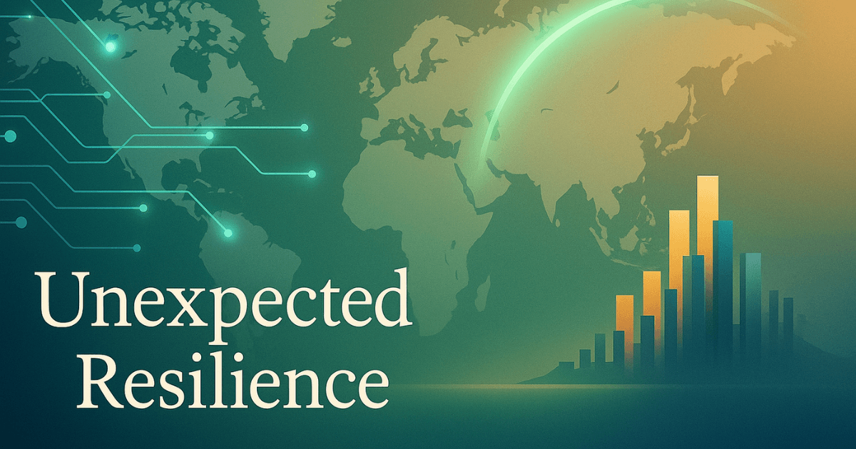Premium editorial illustration showing global fintech infrastructure, cleantech financing, and ASEAN economic growth with modern gradient graphics and minimalist world-map design.