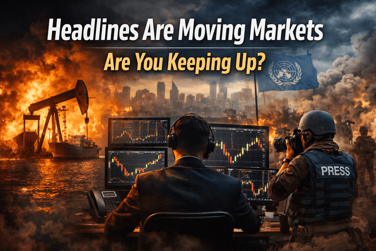 Global market volatility driven by oil price surge, supply chain disruption, and geopolitical headlines impacting stock markets