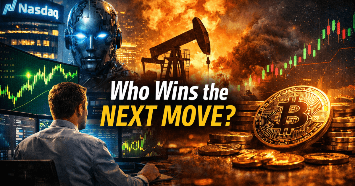 AI tech stocks rally with rising oil prices and stabilizing crypto markets as investors analyze global market trends and geopolitical risk outlook.