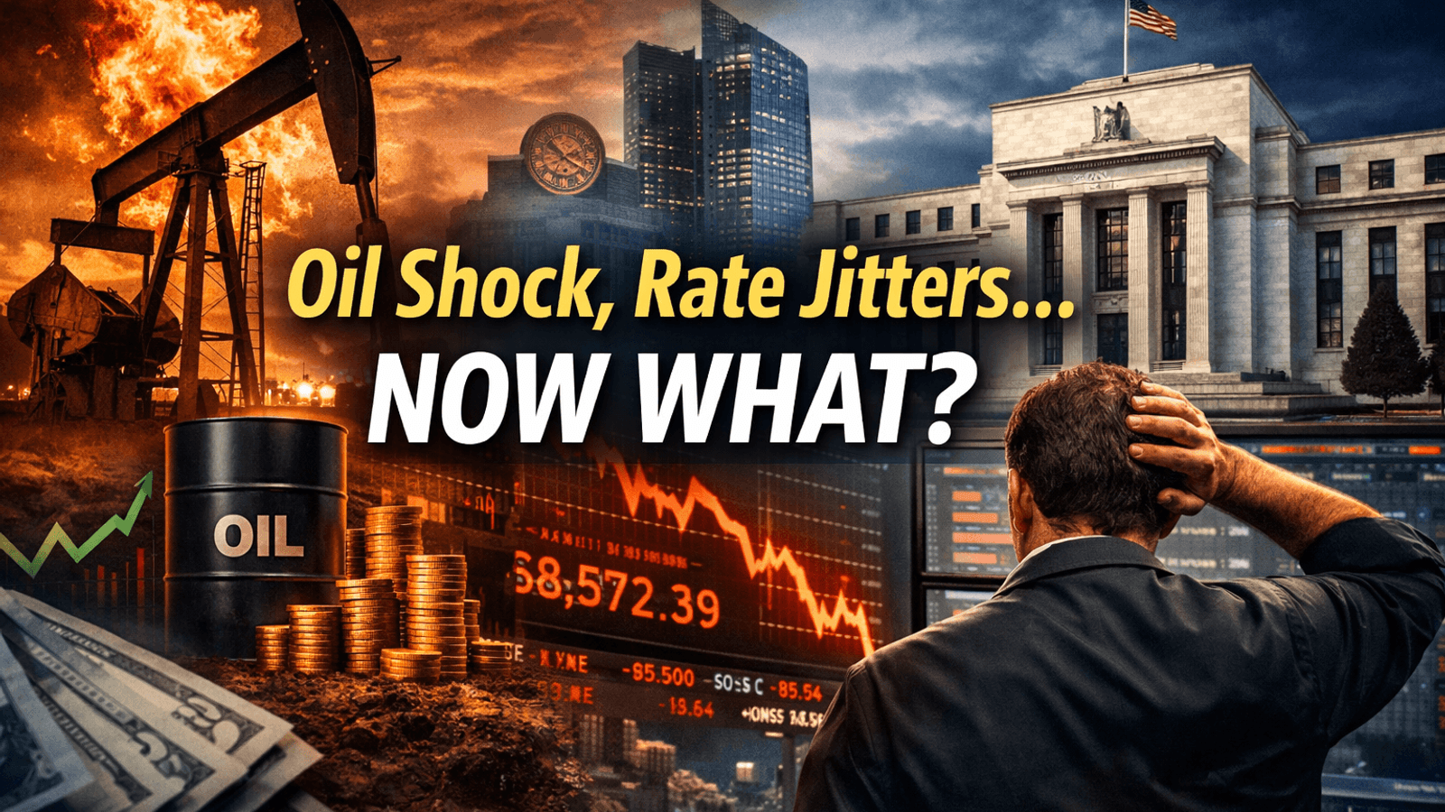 Oil price surge and central bank interest rate uncertainty impacting stock market trends and global economy outlook