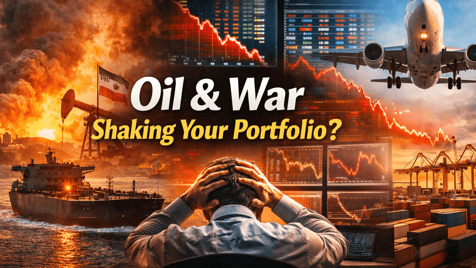 Oil price surge and Middle East conflict impacting global stock market, inflation, airline stocks and supply chains